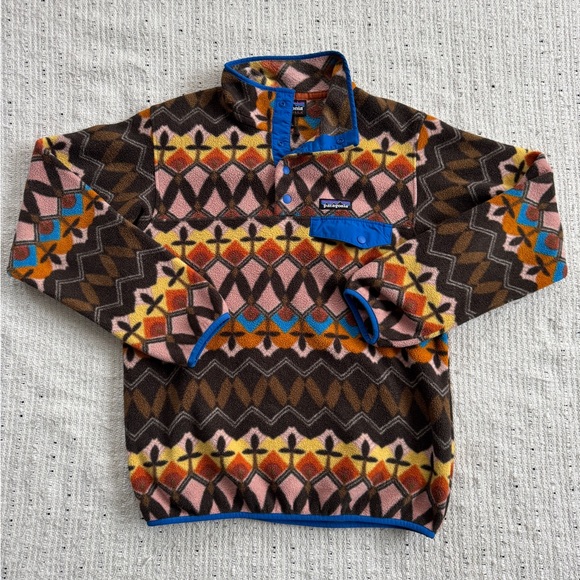 Rare Patagonia Companions Big Anthos Pink Fleece Snap-T Pullover XS || ASO - Picture 1 of 10